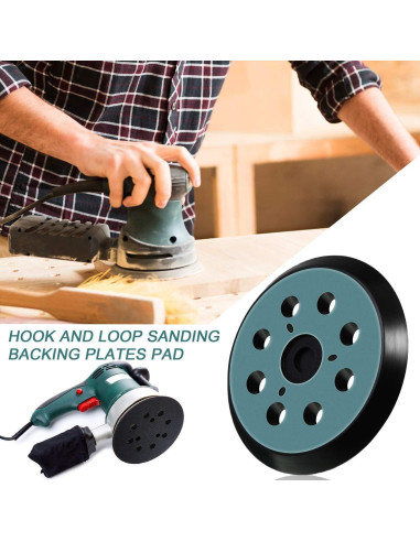 Pad de Lijadora RUIHONGV 12,7 cm 8 Agujeros Paquete de 2