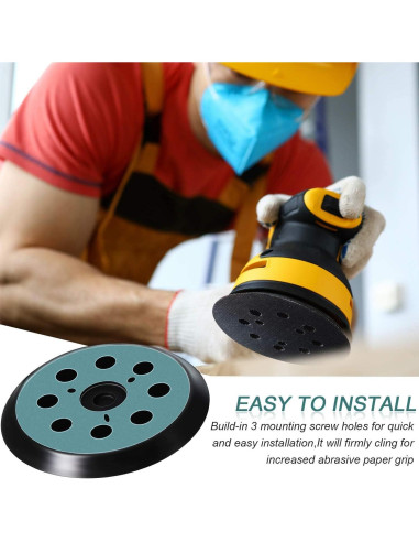 Pad de Lijadora RUIHONGV 12,7 cm 8 Agujeros Paquete de 2