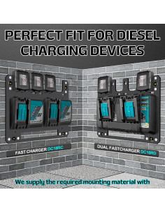 Soporte de Pared FETESNICE para Baterías Makita 18V/14.4V 2