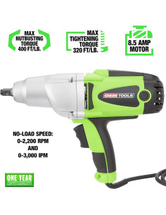 Llave de Impacto Eléctrica OEMTOOLS 24666 1/2" 400 Ft/Lb 2