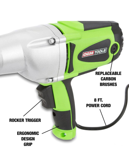 Llave de Impacto Eléctrica OEMTOOLS 24666 1/2" 400 Ft/Lb