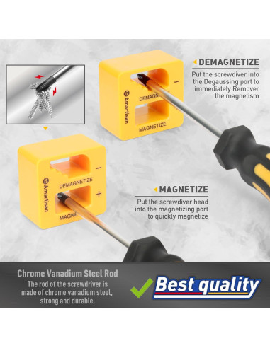 Juego de Destornilladores Magnéticos Amartisan 43 Piezas