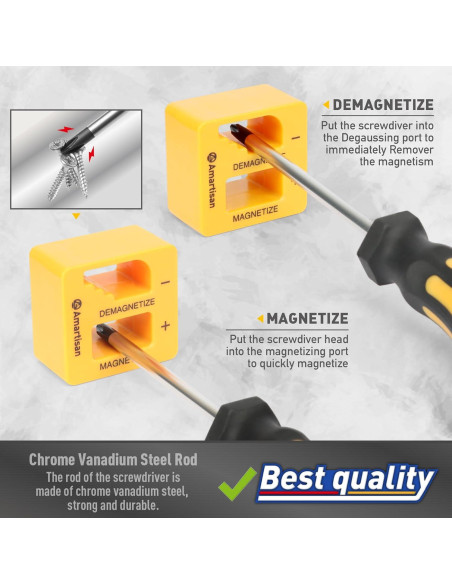 Juego de Destornilladores Magnéticos Amartisan 43 Piezas