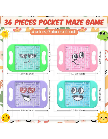 36 Mini Rompecabezas de Laberinto JellyArch - Juego Educativo