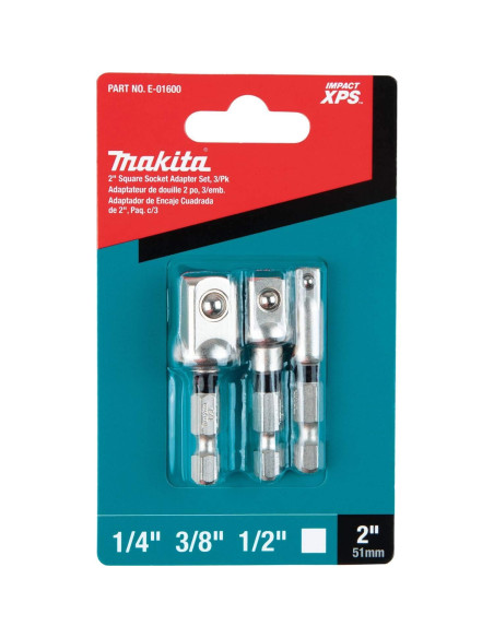 Adaptador Cuadrado Makita E-01600 3 Piezas 2" (5.08 cm)