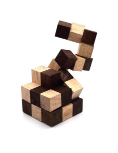 Cubo de Rompecabezas de Serpiente BSIRI Madera 3D 15.24 cm