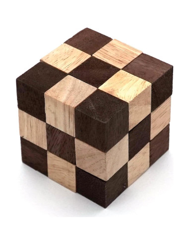Cubo de Rompecabezas de Serpiente BSIRI Madera 3D 15.24 cm