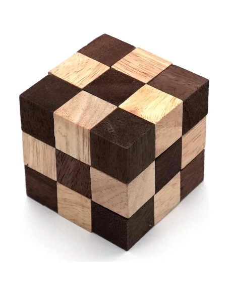 Cubo de Rompecabezas de Serpiente BSIRI Madera 3D 15.24 cm
