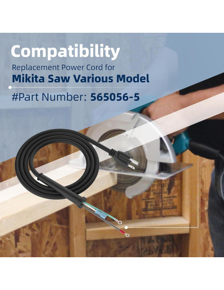 Cable de Reemplazo Makita 565056-5 para Herramientas Eléctricas