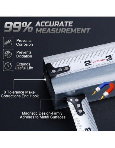 Cinta Métrica Lichamp 7.62m Magnética 6 Unidades