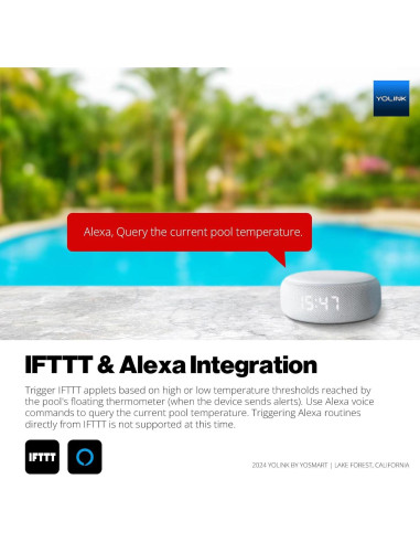 Termómetro Flotante Inteligente YoLink para Piscina 402m