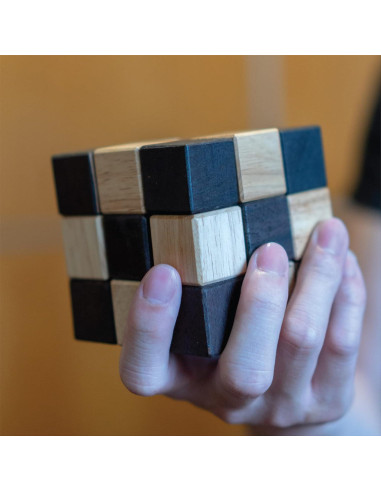 Cubo de Rompecabezas de Serpiente BSIRI Madera 3D 15.24 cm