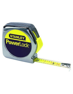 Cinta Métrica Stanley PowerLock 3.66m con Marcas de Estudio