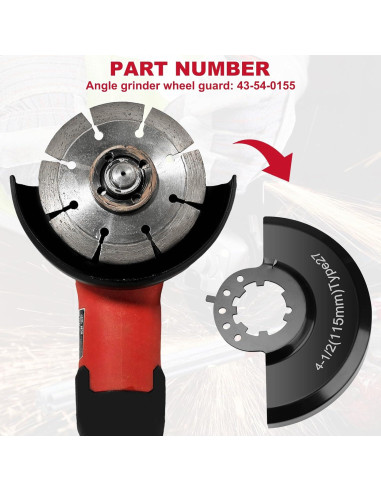 Protector de Rueda Amoladora VIDABTE 43-54-0155 Compatible