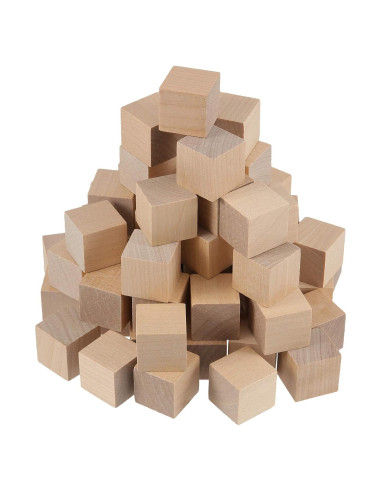 800 Cubos de Madera Natural ZEONHAK 1.9 cm para Manualidades