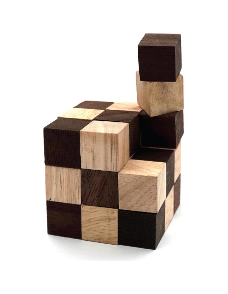 Cubo de Rompecabezas de Serpiente BSIRI Madera 3D 15.24 cm