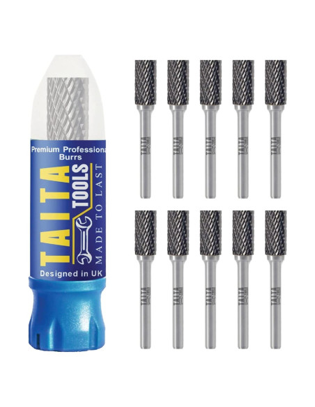 Fresa de Carburo TaitaTools SA-3 10pc Doble Corte