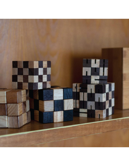Cubo de Rompecabezas de Serpiente BSIRI Madera 3D 15.24 cm