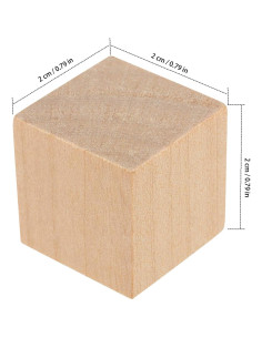 800 Cubos de Madera Natural ZEONHAK 1.9 cm para Manualidades 2