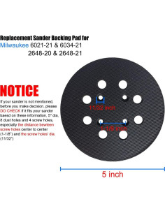 Pad de Lijado 12.7 cm 8 Agujeros Ridgid R2600 R2601 2