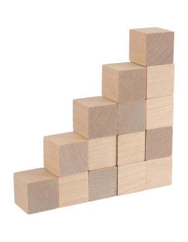 800 Cubos de Madera Natural ZEONHAK 1.9 cm para Manualidades