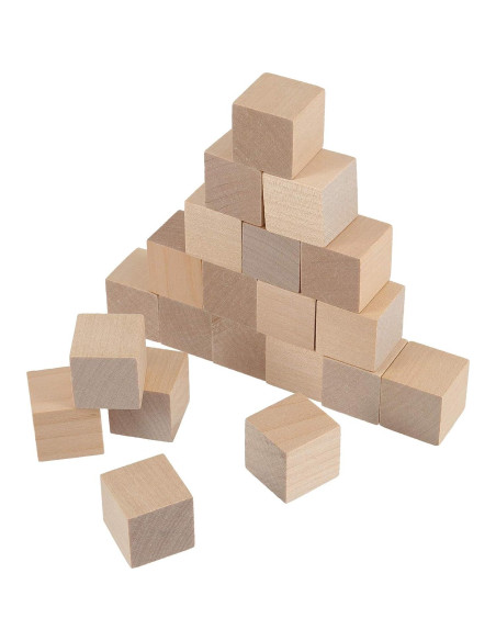 800 Cubos de Madera Natural ZEONHAK 1.9 cm para Manualidades
