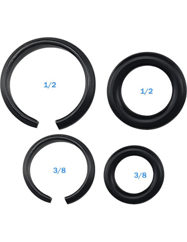 10 Juegos Anillos Retención Llave Impacto 3/8" y 1/2" Bizhala