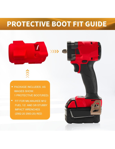 Bota Protectora Deawater para Llave de Impacto M12 3/8 y 1/2