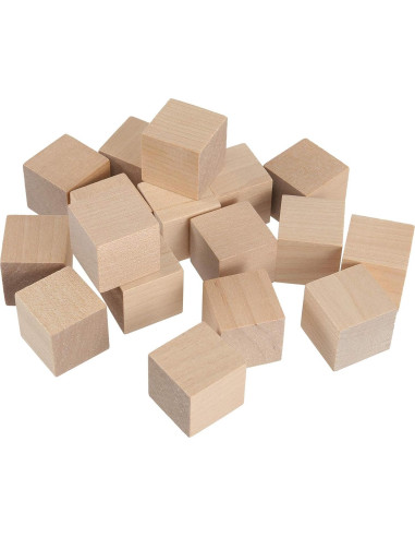 800 Cubos de Madera Natural ZEONHAK 1.9 cm para Manualidades