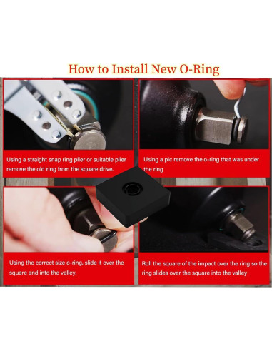 12 Clips de Anillo de Retención TALSWIF 3/8" con O-Ring