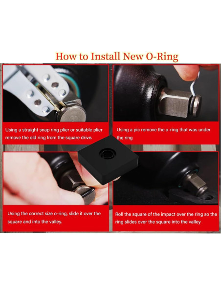 12 Clips de Anillo de Retención TALSWIF 3/8" con O-Ring