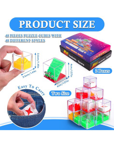 48 Piezas Cubos de Laberinto Dyrfolm para Niños y Adultos 2