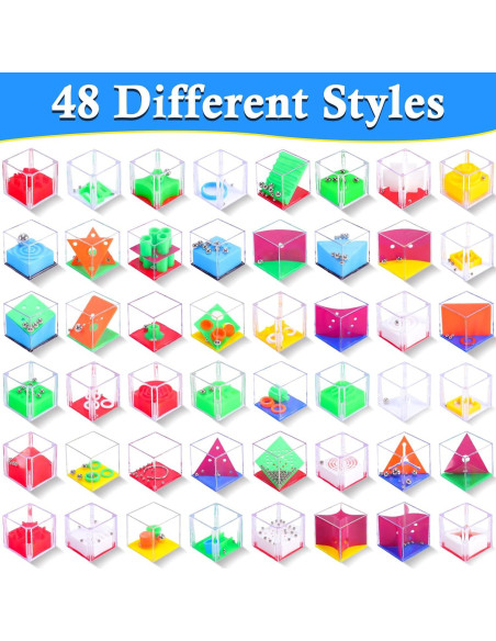 48 Piezas Cubos de Laberinto Dyrfolm para Niños y Adultos