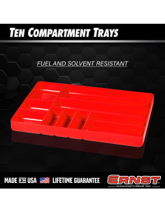 Organizador de Cajón Ernst 10 Compartimentos Rojo Duradero 2
