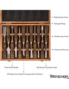 Juego de 12 Herramientas de Tallado IMOTECHOM con Caja 2