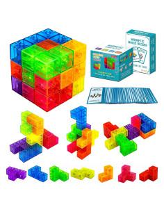 Bloques de Construcción Magnéticos OUXIA 3D Set de 7 Colores