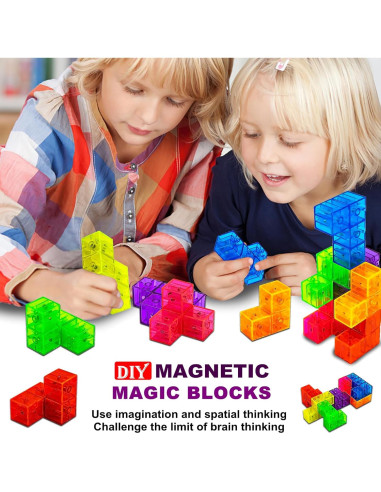 Bloques de Construcción Magnéticos OUXIA 3D Set de 7 Colores
