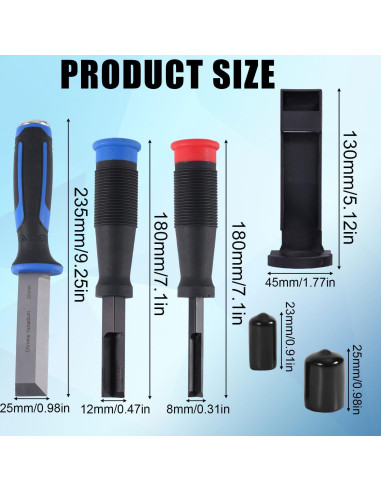 Juego de Cinceles de Madera Gosknor 3 Piezas con Fundas