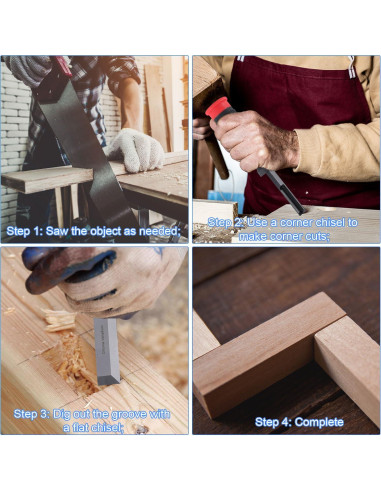 Juego de Cinceles de Madera Gosknor 3 Piezas con Fundas