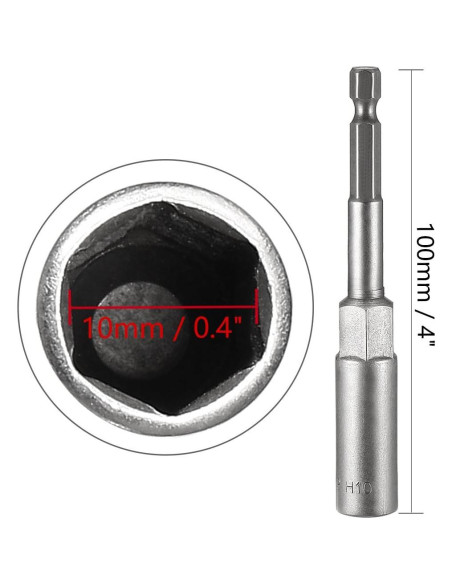 Conjunto de Tuercas uxcell 10mm 3 Pcs Hexagonal 100mm