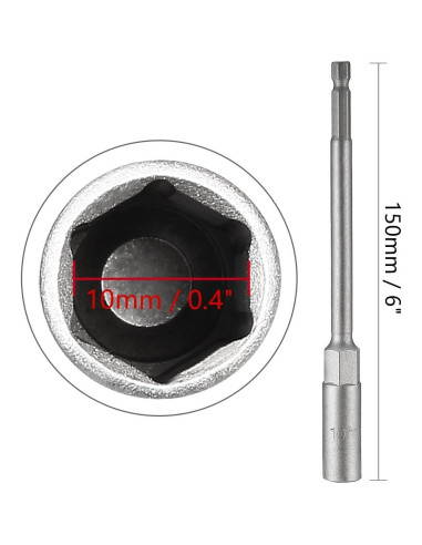 Controladores de Tuercas uxcell 10mm 150mm Acero Vanadio