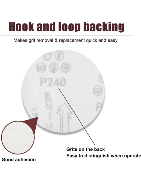 Discos de Lijado SPEEDWOX 50pcs 98mm 240 Granos Gancho