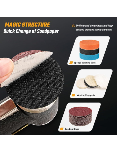 Almohadillas de Respaldo 2" M6 SHUQIU para Lijadora Orbital