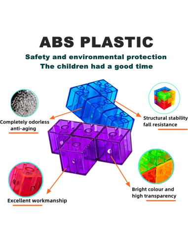 Bloques de Construcción Magnéticos OUXIA 3D Set de 7 Colores