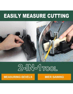 Herramienta de Corte y Medición de Inglete 2 en 1 YQkoop 2