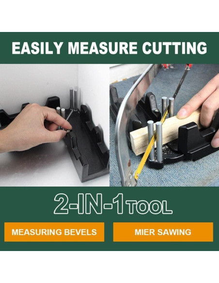 Herramienta de Corte y Medición de Inglete 2 en 1 YQkoop