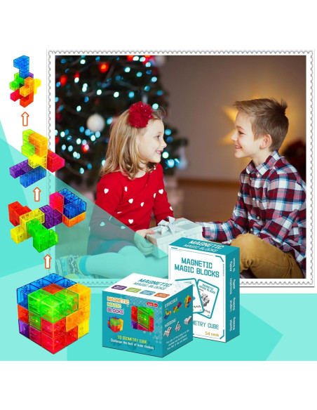 Bloques de Construcción Magnéticos OUXIA 3D Set de 7 Colores