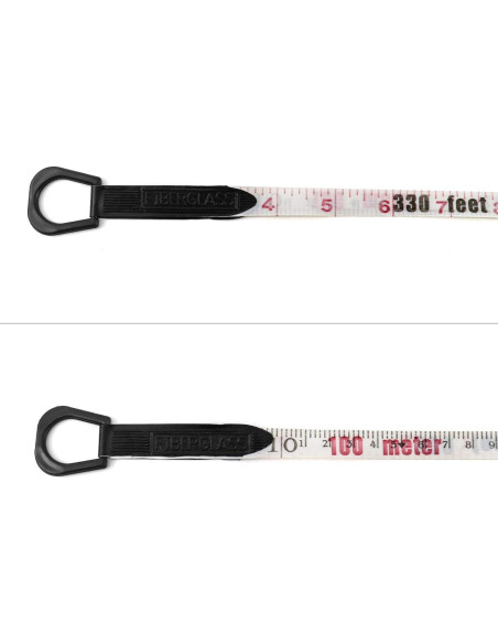 Cinta Métrica QWORK 100m Doble Cara Ergonómica Naranja