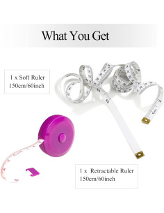 Cinta Métrica Cutegogo 1,5 m Retráctil Doble Cara 2