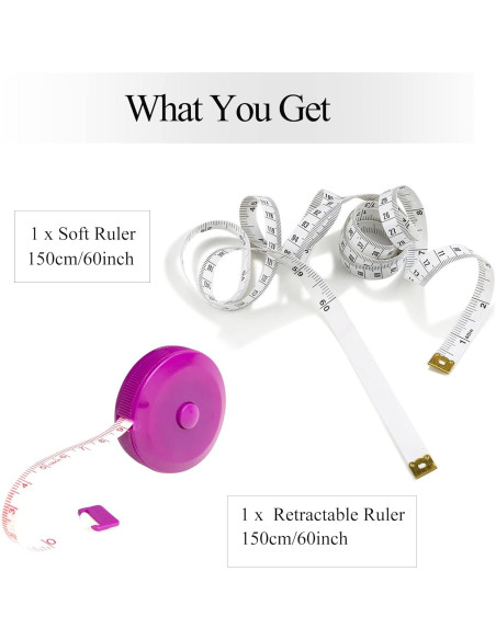 Cinta Métrica Cutegogo 1,5 m Retráctil Doble Cara